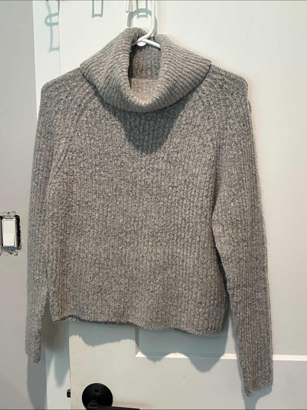 Garage Women's Light Gray Cowl Neck Sweater. B32